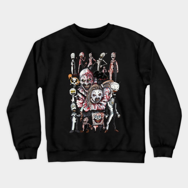 Art the Clown Animated Collage! Crewneck Sweatshirt by LeeHowardArtist